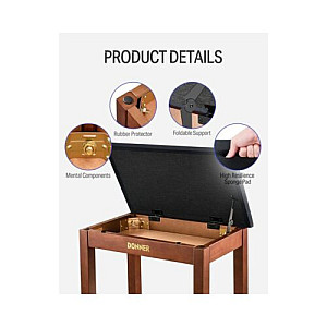 Donner DKB 10 Keyboard Bench with Large Storage, Burly Wood